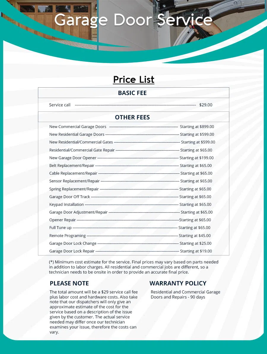 Garage Door Mobile Service Repair Hayward, CA 510-779-9023